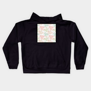 Floral seamless pattern with blooming roses Kids Hoodie